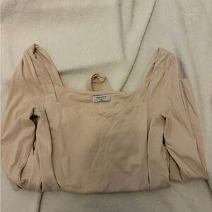 Beige Women's Top - bodysuit